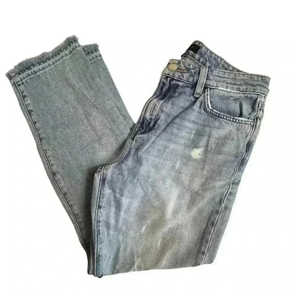 Sanctuary Women's Distressed Charli Denim Jeans Blue Size 27 Mid Rise - Picture 1 of 16